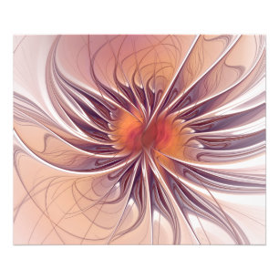 Impression Photo Fleurs imaginaires fractales douces et tendres