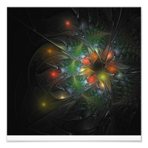 Impression Photo Fleurs imaginaires fractales douces et tendres acc