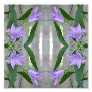 Impression Photo Fleurs Lys violettes délicates Miroir Abstrait 8x8