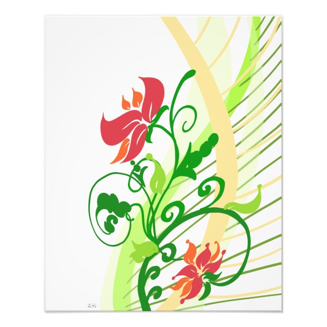 Impression Photo Fleurs rouges (Devant)