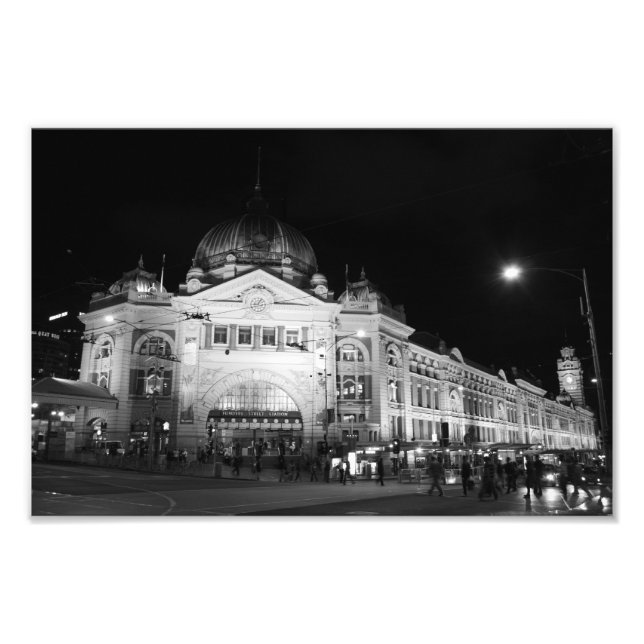 Impression Photo Flinders Station, Melbourne - 12 x 8 Imprimer (Devant)