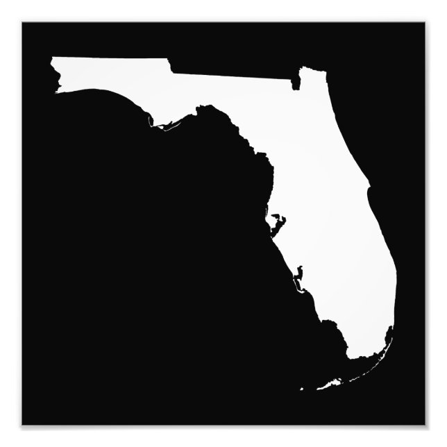 Impression Photo Floride en blanc et noir (Devant)