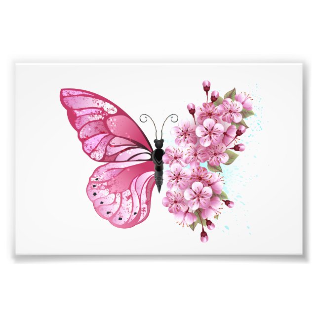 Impression Photo Flower Butterfly (Devant)