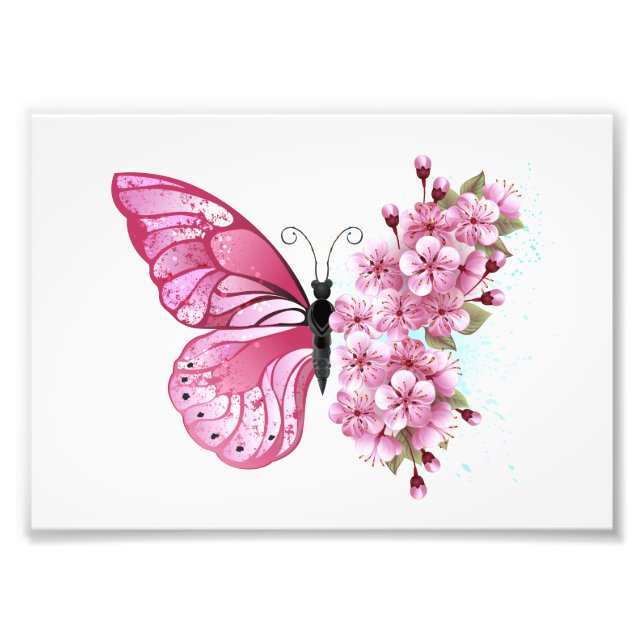 Impression Photo Flower Butterfly (Devant)