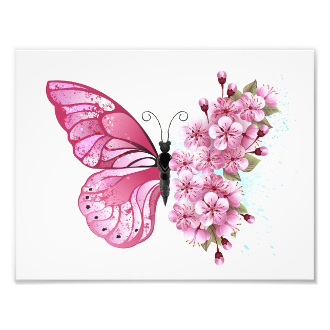 Impression Photo Flower Butterfly (Devant)