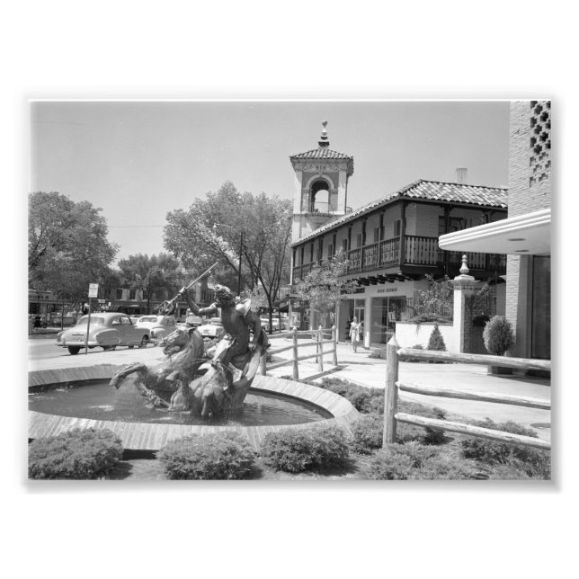 Impression Photo Fontaine de Neptune vintage, Kansas City (Devant)