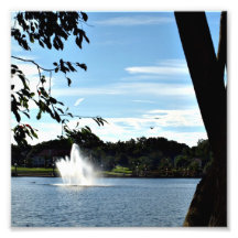 Fontaine sur le lac Mirror sur une