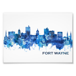 Impression Photo Fort Wayne Indiana Skyline Blue