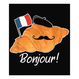 Impression Photo Français Croissant Lover France Drapeau Francophil