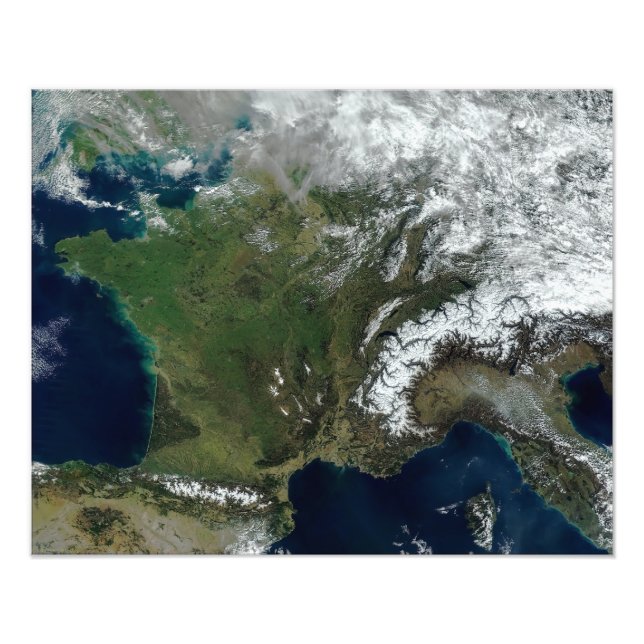 Impression Photo France de l'espace (Devant)