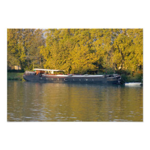 Impression Photo France, Rhône, près d'Avignon, péniche le long