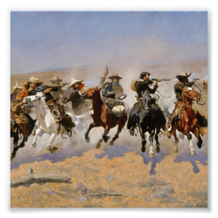 Impression Photo Frederic Remington Art Occidental "Dash Pour Le Ti