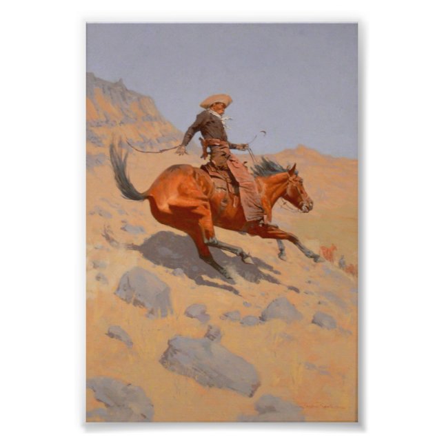 Impression Photo Frederic Remington - Le Cowboy (Devant)