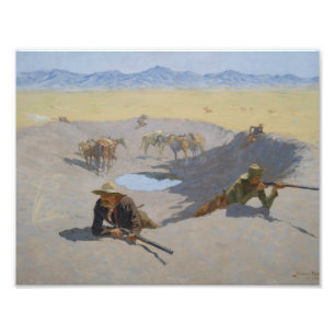 Impression Photo Frederic Remington - Lutte pour le trou d'eau
