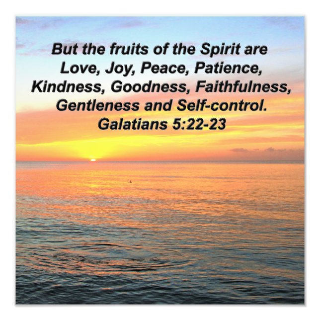 IMPRESSION PHOTO FRUIT GALATIEN DE LA BIBLE SPIRITE VERSE (Devant)