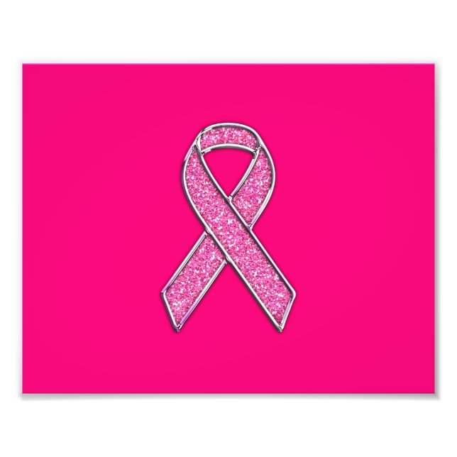 Impression Photo Fuchsia Parties scintillant Style Pink Ribbon Sens (Devant)