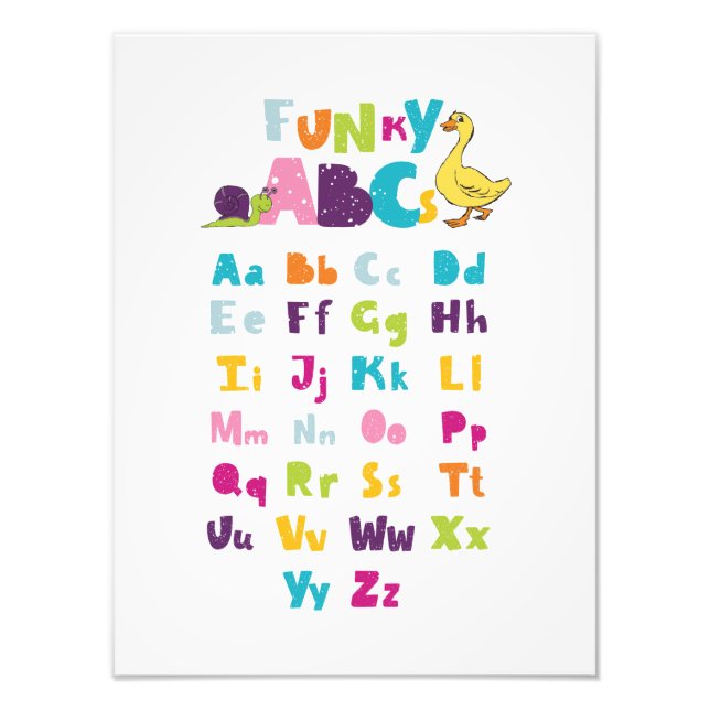 Impression Photo Funky ABC Early Learning ABC Learning ABC Art (Devant)