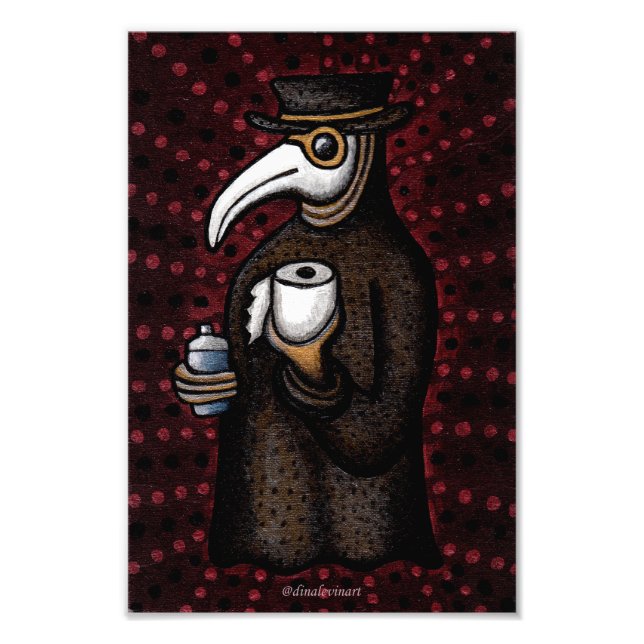 Impression Photo Funky Plague Doctor avec papier toilette (Devant)