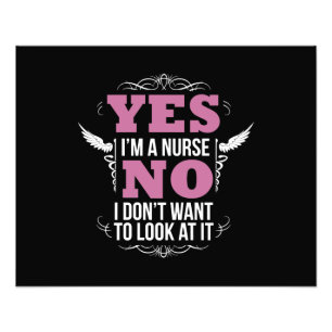 Impression Photo Funny Naughty Nurse Infirmière Hilarious avec une 
