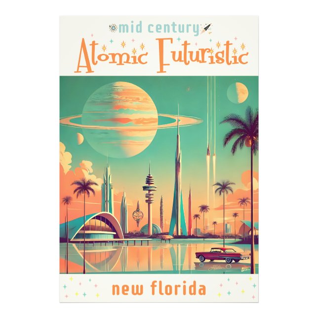 Impression Photo Futuriste Atomique Nouveau Floride (Devant)
