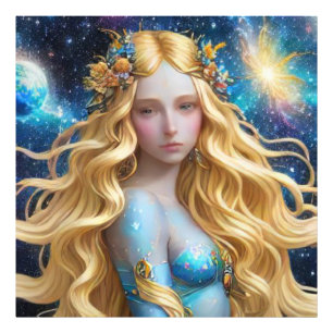 Impression Photo *~* Galactique Femmes Imaginaire Cosmique AP58 Pla