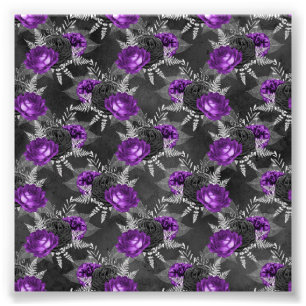 Impression Photo Garden Black Purple Rose Elegant