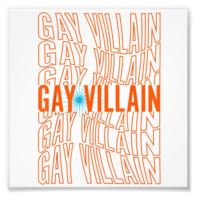 Impression Photo Gay Villain Mème Drôle LGBT Gay pride Lesbian (Devant)