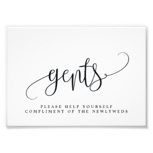 Impression Photo Gents Salle de bain Mariage Signer Choisir Votre T