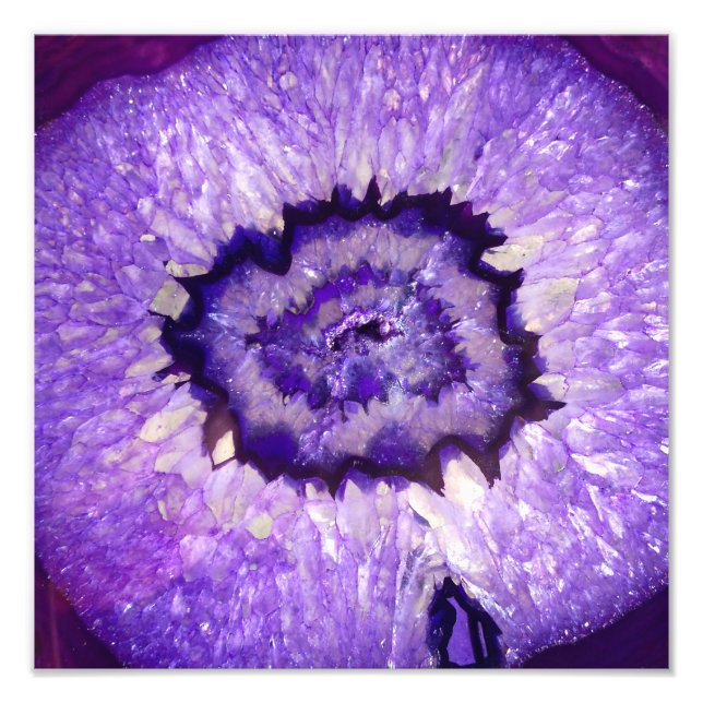 Impression Photo Géode d'agate violet tombé (Devant)