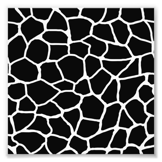 Impression Photo Giraffe noire et blanche Imprimer Motif animal (Devant)