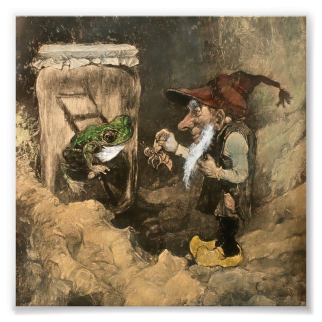 Impression Photo "Gnome and Frog in a Jar" de Heinrich Schlitt (Devant)