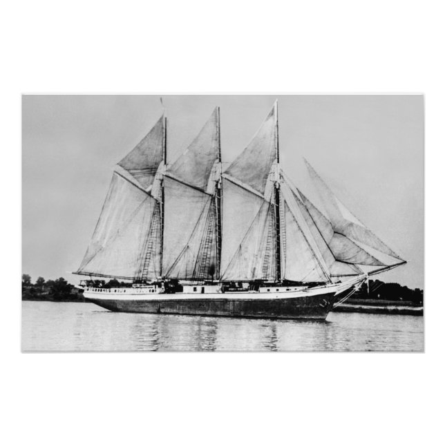 Impression Photo goélette Oliver H. Perry des Grands Lacs (Devant)