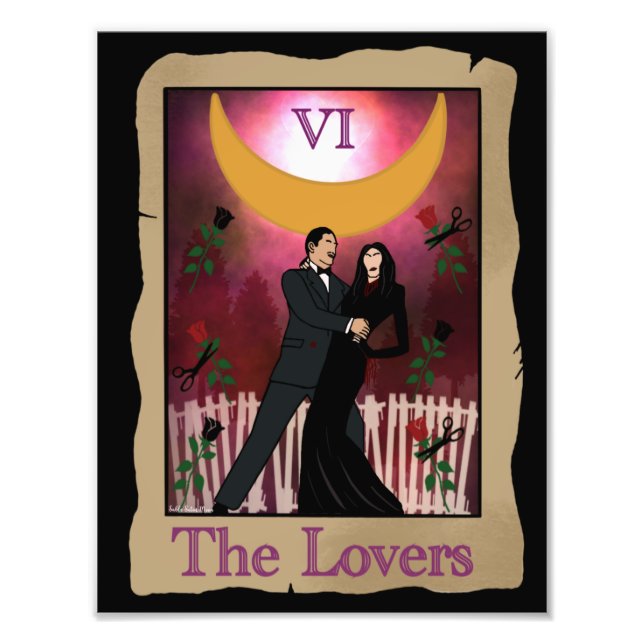 Impression Photo Gomez et Morticia Addams Tarot (Devant)