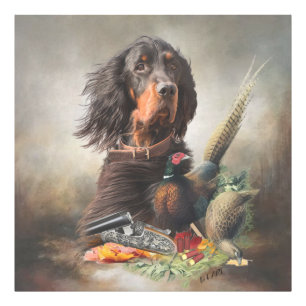 Impression Photo Gordon setter avec faisans, Art