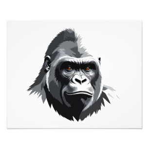 Impression Photo Gorilla Vector Graphisme Art Portrait Animal Spiri