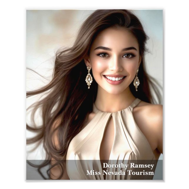 Impression Photo Gradient Border 8x10 Photogenic Pageant Print (Devant)