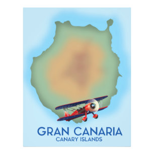 Impression Photo Gran Canaria île des Canaries, affiche de voyage a