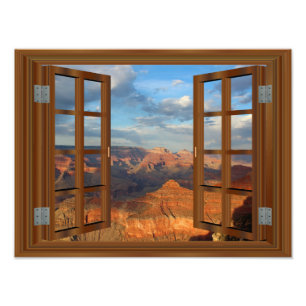 Impression Photo Grand Canyon Fake Faux Window View USA