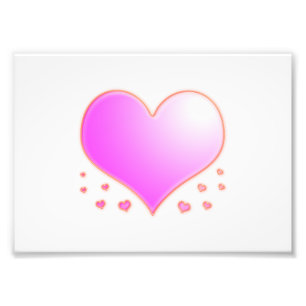 Impression Photo Grand coeur rose