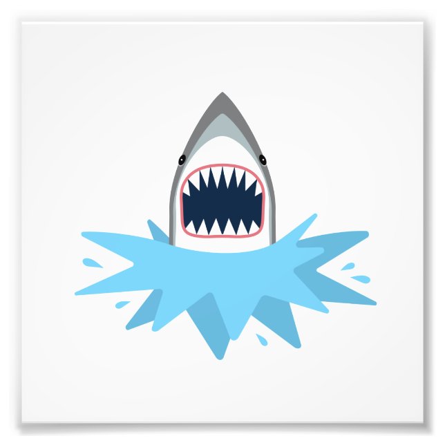 Impression Photo Grand dessin de requin blanc (Devant)