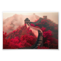 Grande Muraille de Chine en automne - Rouge Pittor