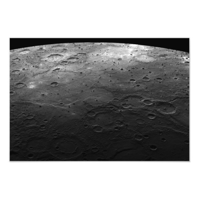 Impression Photo Grands cratères sur la planète Mercure (Devant)