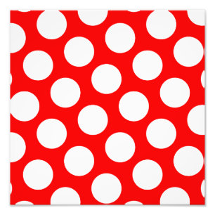 Impression Photo Grands Pois rouges et blancs