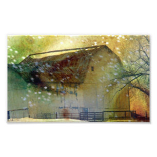 Impression Photo Grange d'hiver