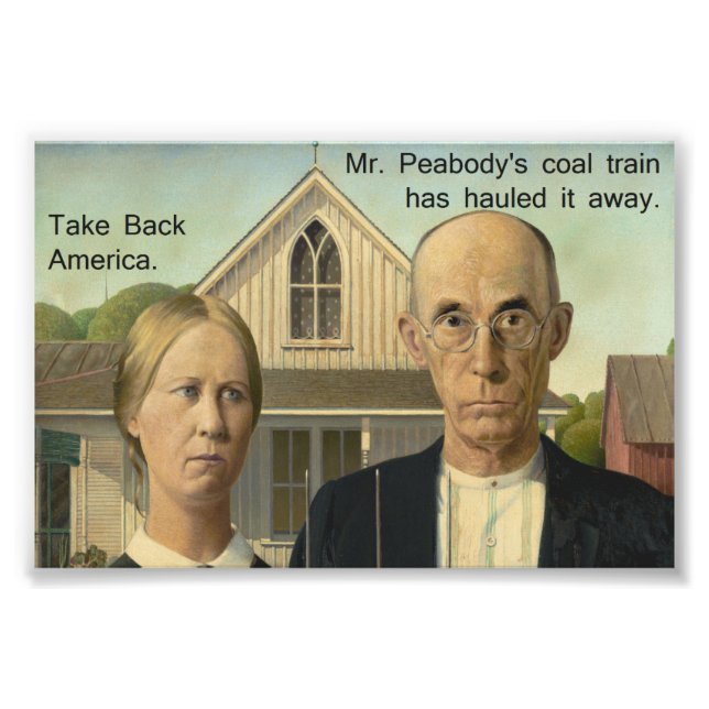 Impression Photo Grant Wood Hauled (Devant)