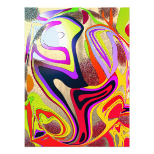 Impression Photo Graphic waves globe - metal bg