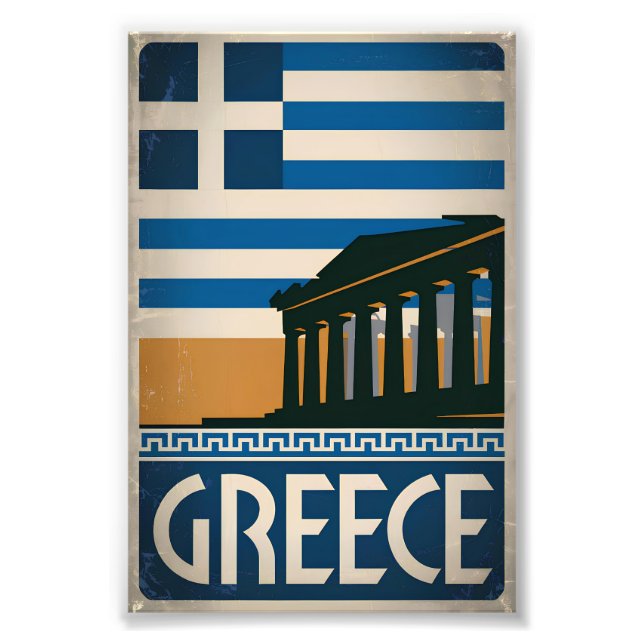 Impression Photo Grèce vintage (Devant)