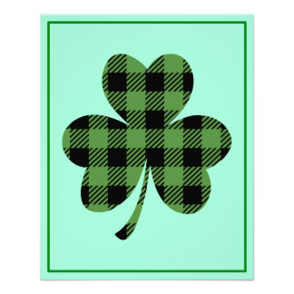 Impression Photo Green Buffalo Plaid Shamrock Clover Design-61104