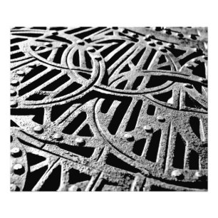 Impression Photo Grille rouillée en gris