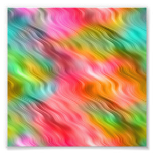 Impression Photo Grue colorée Fleur Wavy Texture